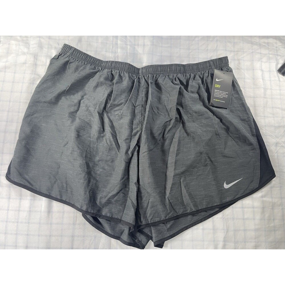 Nike Women’s Plus Size 1X Running Shorts - Gray Heather Dri-FIT Athletic - NW